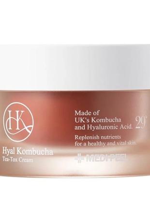 Зволожуючий крем-гель для обличчя з комбучею - medi peel hyal kombucha tea-tox cream, 50 мл