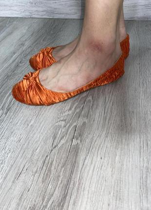 Яркие текстильные балетки PO223, 39р