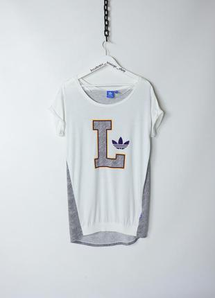 Женская оригинальная оверсайз туника adidas x lakers платье. american vintage stussy zara bershka nba chicago bulls skirt жіноча удлиненная футболка