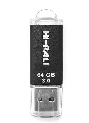 Флеш-накопичувач usb3.0 64gb hi-rali rocket series black (hi-64gb3vcbk)