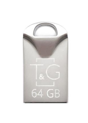 Флеш-накопичувач usb 64gb t&g 106 metal series silver (tg106-64g)