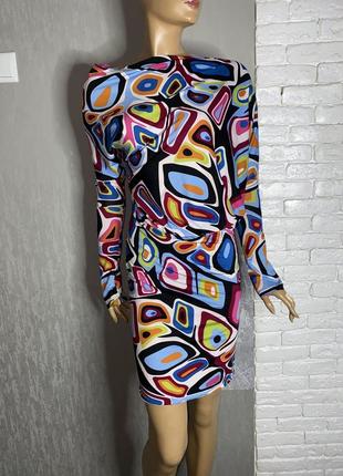 Оригинальное винтажное платье туника в интересный принт