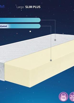 Матрац highfoam largo slim plus 70х190 см (dtm-5245)2 фото