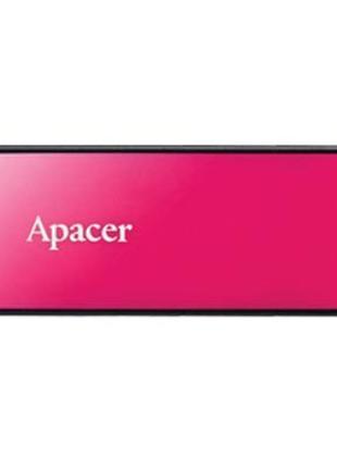 Флеш-накопичувач usb 64gb apacer ah334 pink (ap64gah334p-1)1 фото