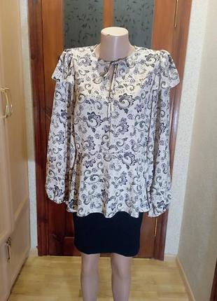 Вишукана шифонова блуза з воланами primark 16