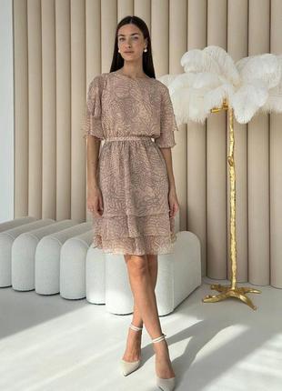 Жіноча сукня з шифонової тканини 44-50 розміри9 фото