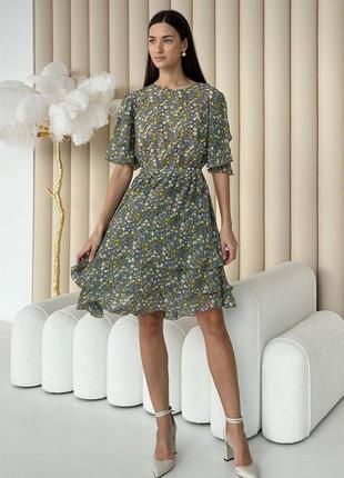Жіноча сукня з шифонової тканини 44-50 розміри6 фото