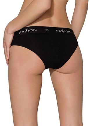 Трусики с широкой резинкой и кружевом passion ps001 panties black, size s2 фото