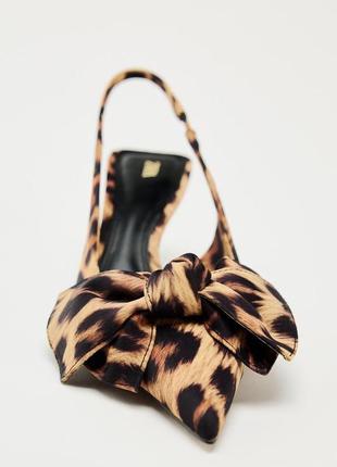 Босоножки текстильные леопардовые zara new4 фото