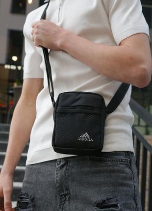 Борсетка adidas черная сумка мужская2 фото