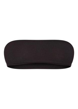 Мікро-топ чорний в рубчик l prettylittlething