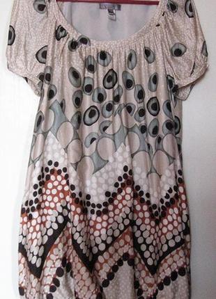 Нарядное платье туника из натурального шелка1 фото