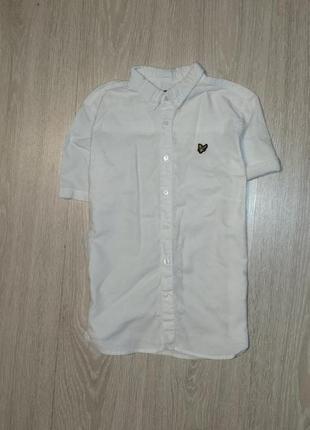 Белая рубашка шведка lyle &amp; scott на 10-11 лет