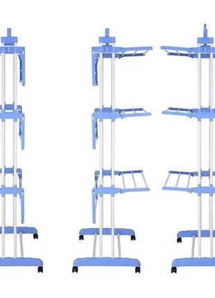 Сушилка для одежды, обуви и белья garment rack, телескопическая стойка вешалка для одежды