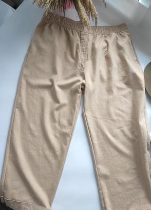 Укороченные штаны со льна m&s2 фото