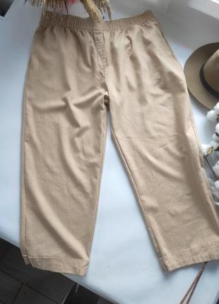 Укороченные штаны со льна m&s1 фото