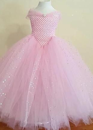 Розовое платье-папачка детча, с короной и палочкой9 фото