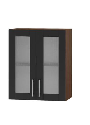 Кухонный модуль витрина эверест оптима вв10-600 антрацит 60х30х72 см (dtm-3401)1 фото