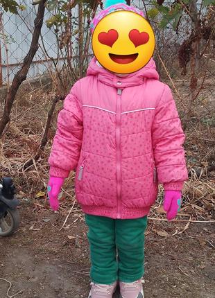 Куртка холодная весна-осень, теплая зима на 2-3 года1 фото