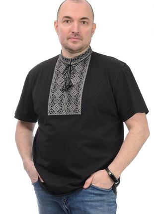 Чоловіча футболка - вишиванка чорна, розміри m, l, xl, 2xl, 3xl2 фото