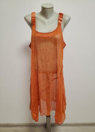 Шикарное брендовое трикотажное легкое платье сарафан на пляж