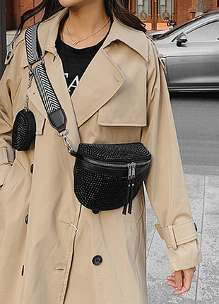 Женская мыны сумка сумочка клатч бананка сумка на груди женская сумочка экокожа в стразах блестящая блестящая блестящая