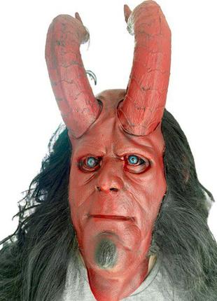 Маска хеллбой hellboy aurora elite (латекс)
