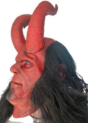 Маска хеллбой hellboy aurora elite (латекс)