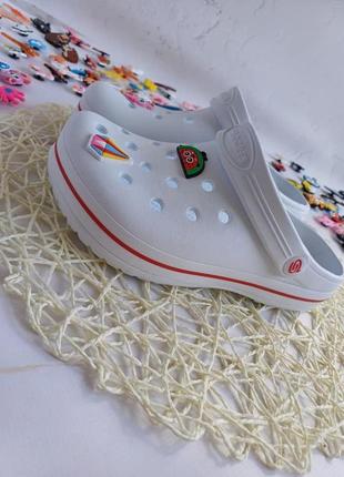 Новые мега стильные мягкие удобные сабо/кроксы/шлепанцы dago в белом цвете, размер 36-417 фото