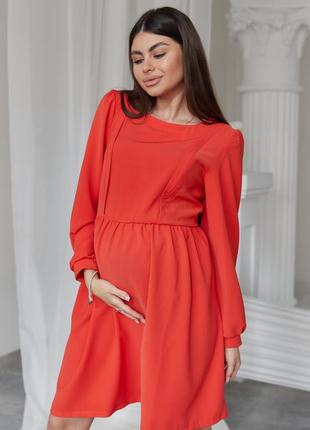 Платье для беременных, для кормящих мам, беби-долл8 фото