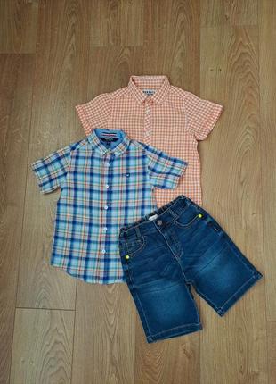 Летний набор для мальчика/джинсовые шорты/рубашка с коротким рукавом для мальчика