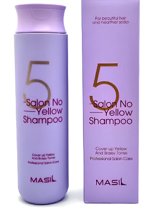 Шампунь проти жовтизни волосся masil 5 salon no yellow shampoo2 фото