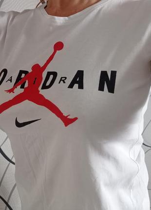 Nike футболка белая женская хлопок р.46