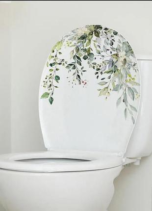 Настенная наклейка зеленые листья, стикер, декор, украшение для дома