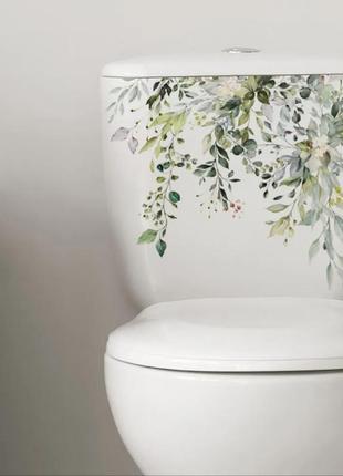 Настенная наклейка зеленые листья, стикер, декор, украшение для дома