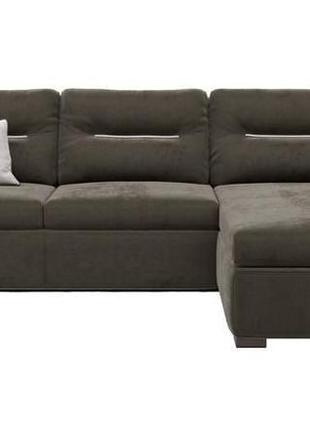 Угловой правосторонний диван andro ismart taupe 289х190 см темно-коричневый 286tcr