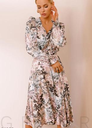 Шовкове сукня з квітковим розсипом від gepur