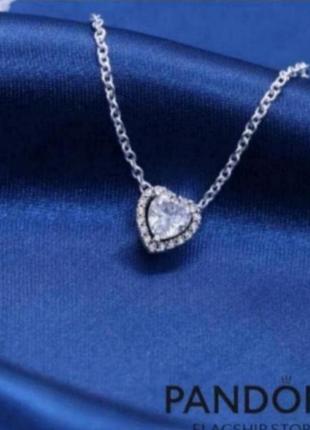 Цепочка чокер кулон серебро silver_pandora original