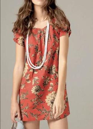 Стильное красное льняное платье/платье joules. англия.