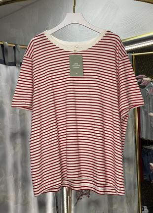 Женская футболка в полоску h&m