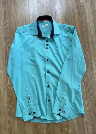 Рубашка мужская яркая с длинным рукавом