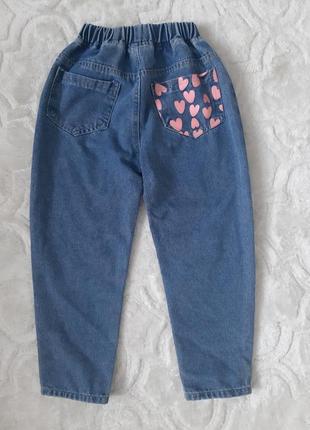 Джинси мом для дівчинки 130 2