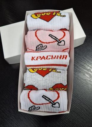 Набір жіночих шкарпеток 36-41 5 пар у подарунковій коробці pro_355