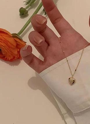 Цепочка с кулоном в форме сердца