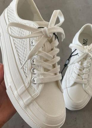 Зручні кеди zara на масивній підошві3 фото