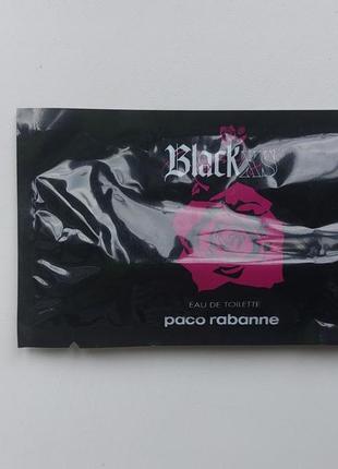 Женская туалетная вода пробник edt paco rabanne black xs for her2 фото