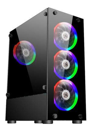 Корпус 1stplayer rainbow v2-a-4r1 color led black без бж