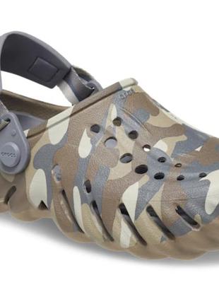 Crocs дитячі kids' echo camo redux clog3 фото