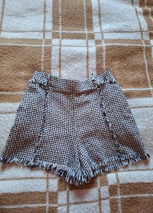 Твидовые шорты zara