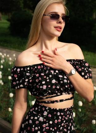 Костюм літо з короткою спідницею